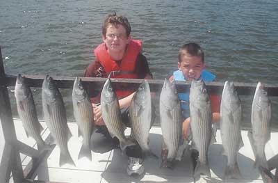 Photo of people with the fish they caught